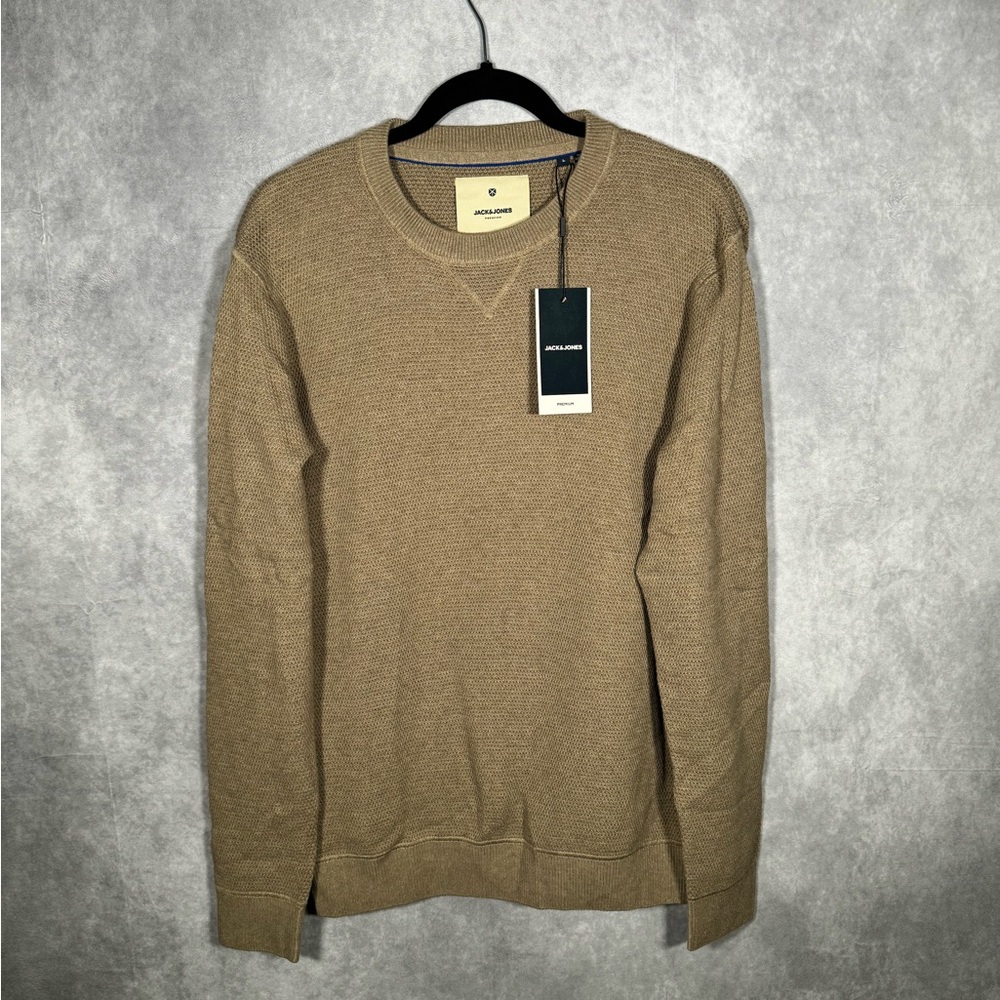 New Jack & Jones Crewneck Sweater Beige, Size Large!